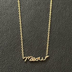 meow 14K gold necklace